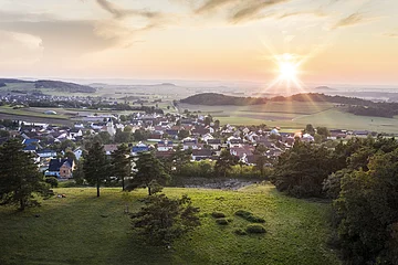 Sonnenuntergang am Kalvarienberg in Gosheim