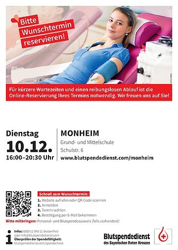 Blutspende Monheim 10.12.2024