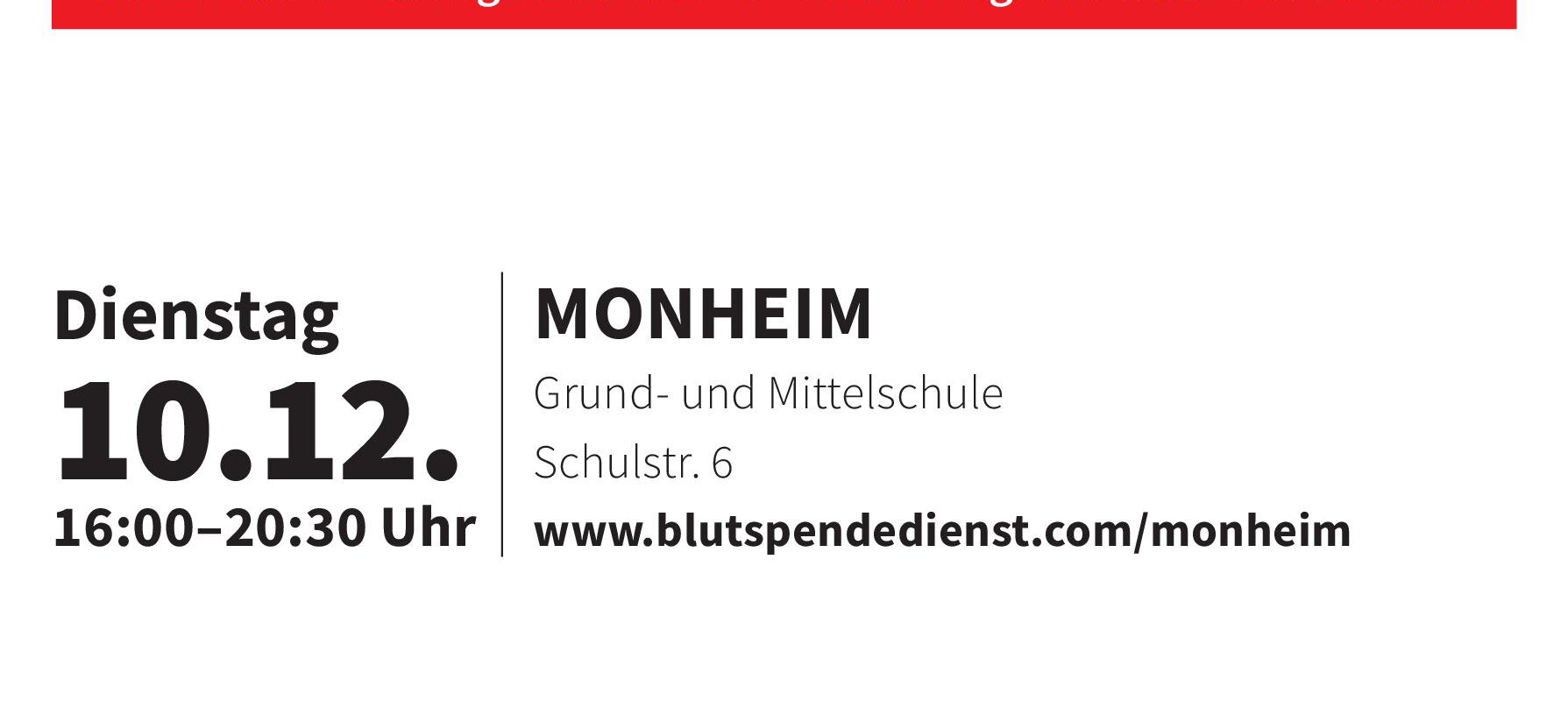 Blutspende Monheim 10.12.2024